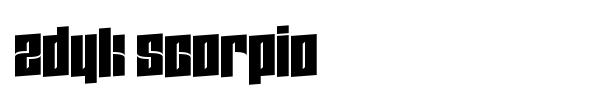 Zdyk Scorpio font preview
